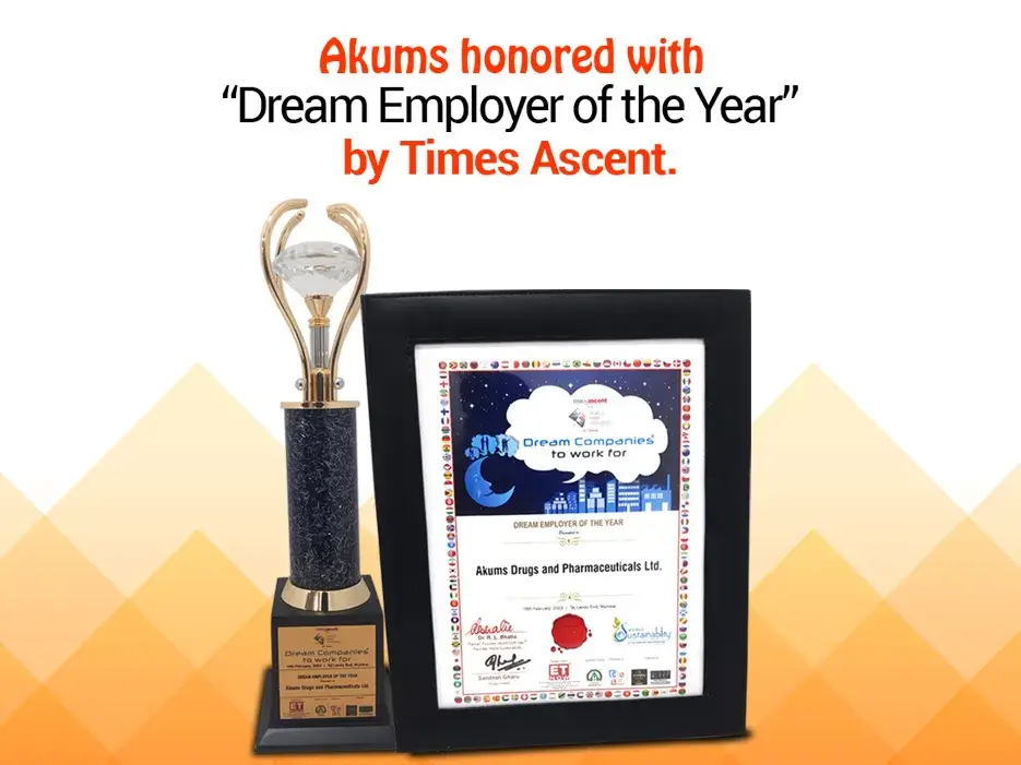 Akums CDMO honored with Dream employer of the year award by Times Ascent